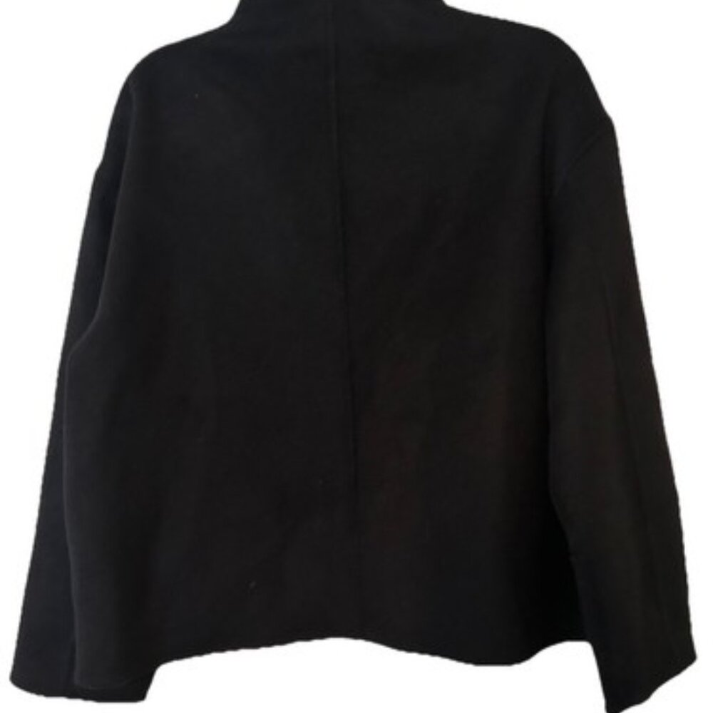 ZARA DOUBLE FACED WOOL BLEND Cropped Jacket ZW COLLECTION - Size L - Picture 3 of 4
